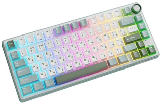 Клавиатура Royal Kludge R75 Sky Cyan (RK Silver) 