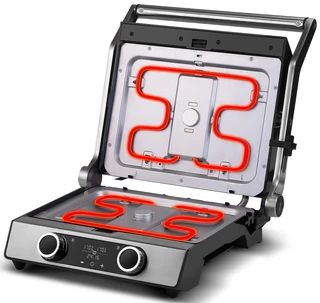 Электрогриль GALAXY LINE GL 2989, серебристый/черный 