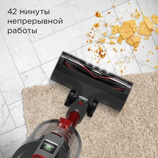 Пылесос вертикальный REDMOND VH1317, серый/красный 