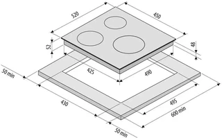 Электрическая варочная поверхность KRONA ZAUBER 45 BL 1DZTS 