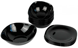 Набор столовый Фокус Карин черный, 13 предметов 