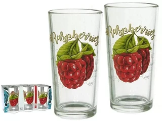 Набор стаканов ОСЗ Ода Полезная малина, 6 шт, 230 мл 
