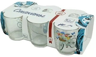 Набор стаканов ОСЗ Ода Романтика, 6 шт, 250 мл 