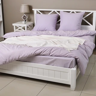 Комплект постельного белья Villata Softline Сирень 1.5-спальный, поплин, наволочки 70х70 см 