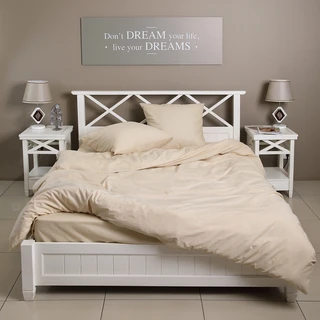 Комплект постельного белья Villata Softline Бежевый Евро, поплин, наволочки 70х70 см 