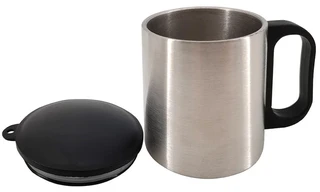 Термокружка Mallony Campeggio, 180 мл, серебристый/черный 