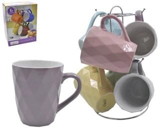 Набор кружек Lavenir Нежный ромбик, 360 мл, 6 шт 