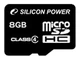 Карта памяти MicroSD Silicon Power 4Gb Class 4 + адаптер SD вид 1