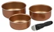 Набор посуды Galaxy GL 9520 с антипригарным покрытием 4 предмета: ковш 1,4л, ковш 2л, ковш 2,8л вид 2