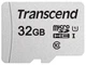 Карта памяти microSDHC Transcend Class 10 UHS-1 U1, 32GB + SD адаптер (TS32GUSD300S-A) вид 1