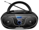 Аудиомагнитола Hyundai H-PCD160, черный/синий, 4Вт, CD/MP3, FM, USB/SD, дисплей, питание от сети вид 1