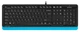 Клавиатура A4TECH Fstyler FK10 Black/Blue USB вид 2