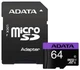 Карта памяти microSDXC ADATA Premier 64GB + SD adapter (AUSDX64GUICL10-RA1) вид 1
