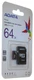 Карта памяти microSDXC ADATA Premier 64GB + SD adapter (AUSDX64GUICL10-RA1) вид 3