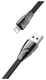 Кабель USB2.0 Am - Lightning (8-pin) 1.2м, 2.4A, Hoco U57 Twisting, плоский, черный вид 2