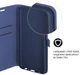 Чехол-книжка DF sFlip-87 для Samsung Galaxy A52, синий вид 4