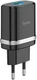 Сетевое зарядное устройство hoco C12Q Smart Black + кабель Type-C вид 5