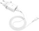 Сетевое зарядное устройство hoco C12Q Smart White + кабель Type-C вид 2