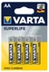 Батарейка AA VARTA Superlife LR06-4BL вид 1