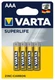 Батарейка AAA Varta Superlife LR03-4BL вид 1