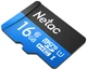 Карта памяти microSDHC Netac P500 Standard 16 ГБ + адаптер SD вид 8
