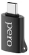 Адаптер PERO AD02 OTG TYPE-C TO USB 2.0, черный вид 1