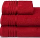 Полотенце Донецкая мануфактура STORIA красный 70х130 см, махра вид 1