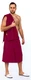 Набор для бани и сауны мужской АРТПОСТЕЛЬ Бордовый: килт+полотенце 145х70 см, вафельное полотно вид 2