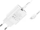 Сетевое зарядное устройство hoco N14 White + кабель Lightning вид 3