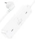 Сетевой фильтр Hoco NS2, 3 розетки, 3xUSB, 1.8 м, белый вид 2