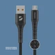 Кабель Deppa Armor USB - Micro-USB, 1 м, 2.4 А, черный вид 3