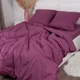 Комплект постельного белья Миланика Палитра Брусника, 2 спальный евро, поплин, наволочки 70х70 см вид 3