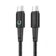 Кабель Deppa Moon USB-C - Type-C 1.5 м, 100 Вт, черный вид 1