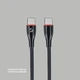Кабель Deppa Ceramic USB-C - USB-C, 1 м, 2.4 А, черный вид 4