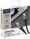 Кабель Deppa Crystal USB-C - USB-C, 1 м, 2.4 А, черный вид 6