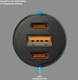 Автомобильное зарядное устройство Deppa USB-A + 2xUSB-C, серый вид 2
