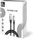 Кабель Aksberry X159 Silicone USB-A - USB-C, 1 м, 3 А, черный вид 2