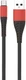 Кабель Aksberry X139 USB-A - USB-C, 1 м, 2.4 А, красный вид 1