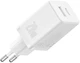 Сетевое зарядное устройство Baseus Cube USB-C+A, белый вид 6