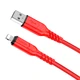Кабель hoco X59 USB-A 2.0 - Lightning, 2 м, 2.4 А, красный вид 1