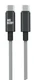 Кабель Aksberry X163 Nylon silk Type-C - Type-C, 3А, 1м, серый вид 1