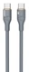 Кабель Aksberry X162 Liquid silicone Type-c -Type-C, 2.4 А, 2м, серый вид 1