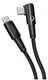 Кабель Deppa Moon USB-C - USB-C, 1.5 м, 5 А, 100 Вт, угловой, черный вид 1