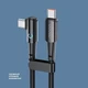 Кабель Deppa Moon USB-C - USB-C, 1.5 м, 5 А, 100 Вт, угловой, черный вид 2