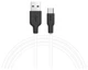 Кабель hoco X21 Plus USB-A 2.0 - USB-C 1 м, 3 А, белый/черный вид 2