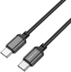Кабель Borofone BX87 Sharp USB-C - USB-C,1 м, 3 А, черный вид 1