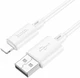 Кабель hoco X88 Gratified USB-A 2.0 - Lightning, 1 м, 2.4 А, белый вид 2