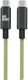 Кабель Aksberry X163 Nylon silk USB-C - USB-C, 1 м, 3 А, салатовый вид 1