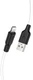Кабель hoco X21 Plus USB-A 2.0 - Lightning, 1 м, 2.4 А, белый/черный вид 3