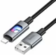Кабель Hoco U144 USB2.0 Am - Lightning, Led-подстветка, 1.2м, 2.4А, черный вид 1